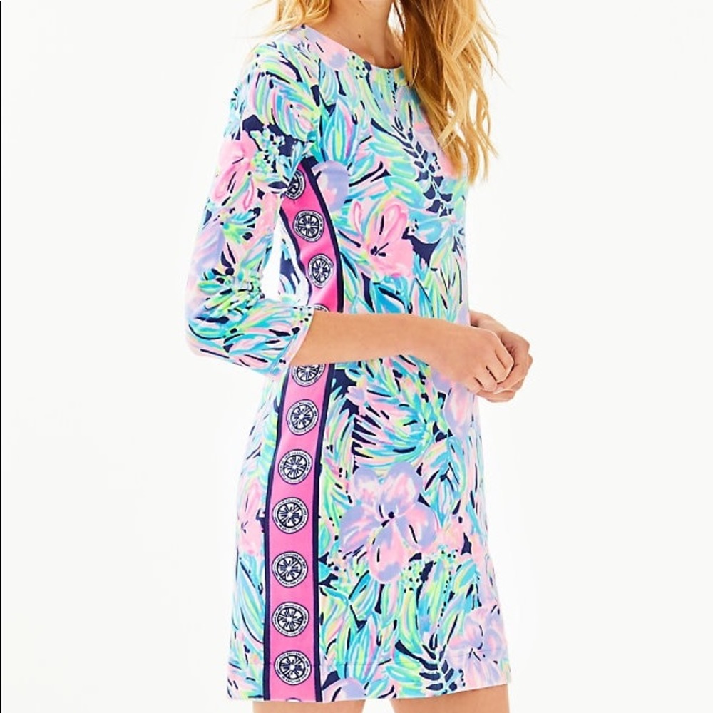 Lilly Pulitzer Velour Beline Dress XXS Bermudaful